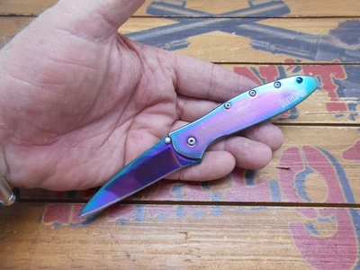 Kershaw Leek 1660VIB Speedsafe 口袋刀框锁普通边刀片 美国 — 第 1/4 张图片