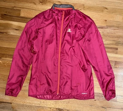 Chaqueta cortavientos Salomon grande Agile AdvancedSkin Shield rosa versátil ¡Bonita! Foto 1 de 4