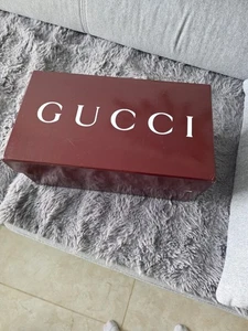 Authentic GUCCI Rare Ancora Burgundy Empty Full Size Shoe Box with the packaging - Picture 1 of 2
