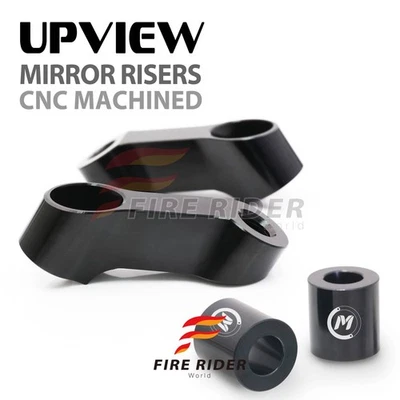 Extensores elevadores de espejo UPVIEW M10 para Street Triple 675 RX 16 17 18 19 20 21 Foto 1 de 4