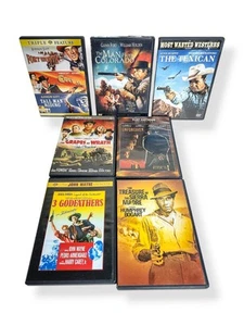 Vintage DVD Movies Lot 7 Disc Eastwood Houston Fonda Bogart Wayne Ford Western - Picture 1 of 5