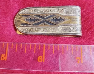 Montana Silversmiths MCL3 Men's Two Tone Southwestern Money Clip - Picture 1 of 4