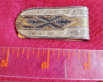 Montana Silversmiths MCL3 Men's Two Tone Southwestern Money Clip - Image 1 of 4