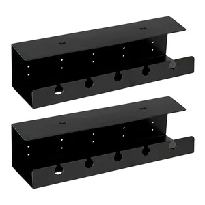 2 Pcs Plaque Terminale Support de Rangement Sous Bureau Étudiant Gestion des Câbles Organisateur - Photo 1/12
