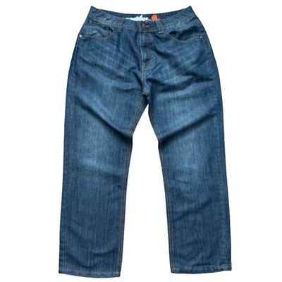 Jeans Vintage Y2K Miskeen Originales Azul Denim 34x30 Calce Relajado Bordado Foto 1 de 4