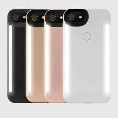 Funda protectora LED para teléfono selfie con luz blanca para modelos iPhone 6,7, 8 y plus Foto 1 de 4