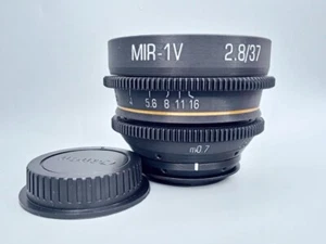 ๐ธ Mir 1b 1v 2.8 / 37mm REHOUSE BLACK BOKEH lens Cinemod Canon EF Mount - Picture 1 of 13