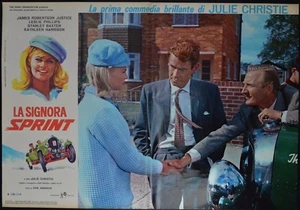 fotobusta LA SIGNORA SPRINT JULIE CHRISTIE JUSTICE AUTO CAR OLD CAR - Picture 1 of 1