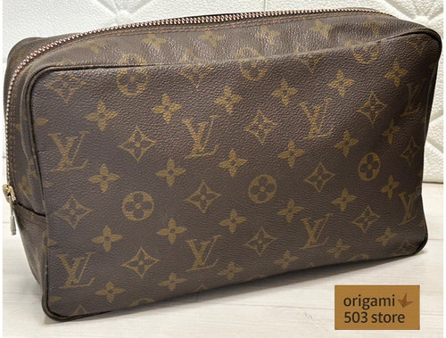 LOUIS VUITTON（LV） Borsa pochette originale Louis Vuitton Monogram Trousse Toilette 28 M47522 marrone usata