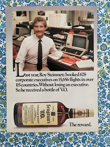 Vintage 1985 Seagram’s V.O. Kanadische Druckanzeige Roy Steinmetz The Reward - Bild 1 von 7