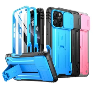 Poetic Kickstand Case For Apple iPhone 16 Pro Built-in-Screen Rugged Cover - Picture 1 of 26