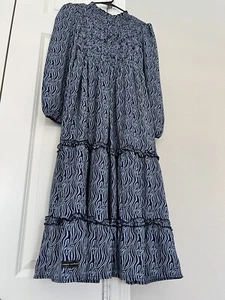 Simply Southern gefüttertes Kleid Damen mittelblau Langarm Rüschen SAUBER Midi - Bild 1 von 7