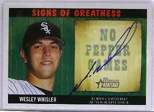 2005 Bowman Heritage Signs of Greatness #WW Wesley Whisler B AUTO - NM-MT - Image 1 of 1