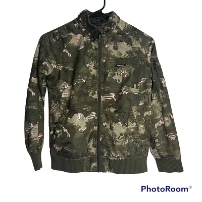 Chaqueta Members Only Iconic Boyfriend Floral Verde Camuflaje Acabado Satinado Talla 10 Foto 1 de 4