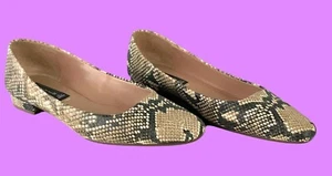 Steven By Steve Madden Bantry Natural Multi Snakeskin Print Flats Size 10 - Picture 1 of 13