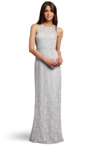 Donna Morgan Gray Neck Lace Column Dress Women's Size 16 L14512 - Picture 1 of 2
