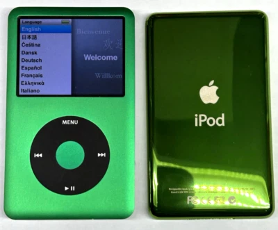Apple IPOD CLASSIC 7th Generation 128GB MP3 Green/Green back - MINT Condition - Image 1 of 4