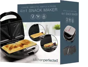 Electric Non Stick 4 In 1 Snack Maker Toastie Waffles Omelette Panini MakerE2731 - Picture 1 of 1