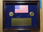 2 Gold Plated Half Dollars,  Framed, Walking Liberty, 1942, D mint mark, Used