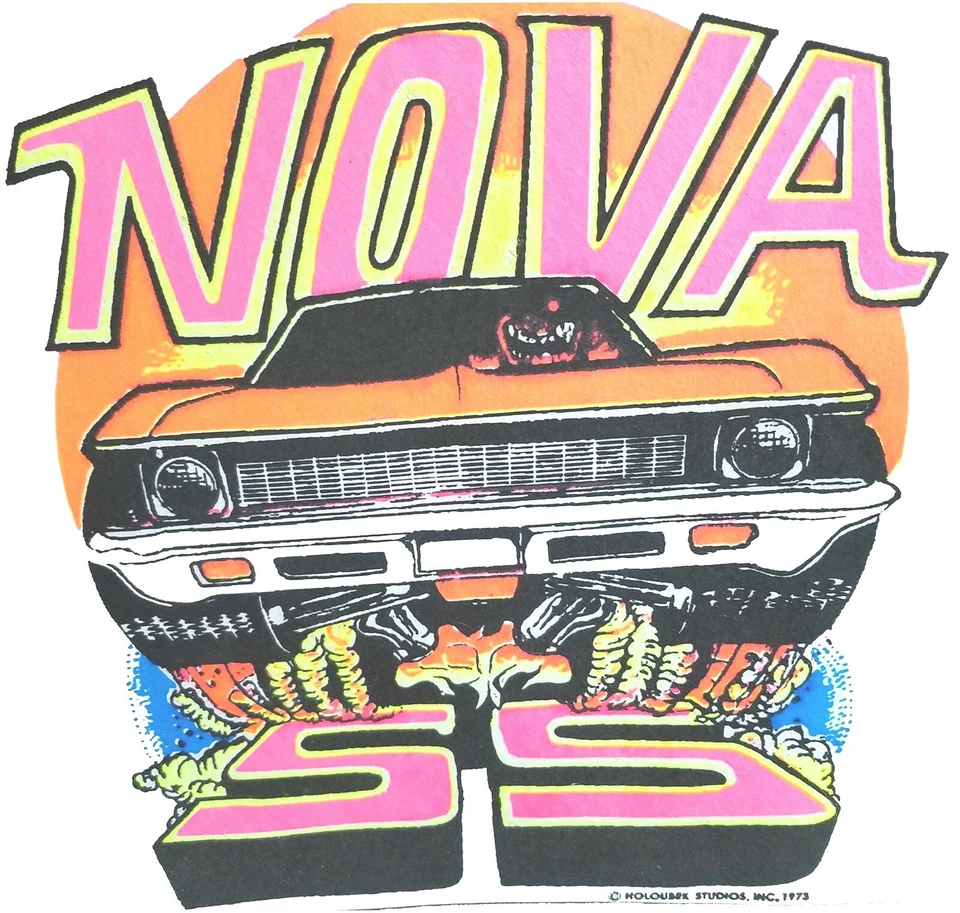 1968-72 Nova SS Camiseta Vintage Años 70 NOS 0244 Pequeña, Mediana, Grande o XL Foto 1 de 1