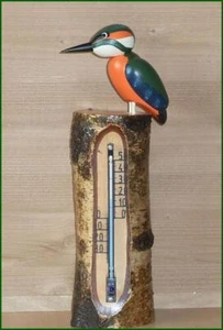 Thermometer Kingfisher for Outside And Inside Height Approx 9 13/16in New - Picture 1 of 1