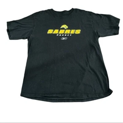 Vintage Buffalo Sabres T-Shirt Men's Large Reebok NHL Slug Logo Y2K Hockey - Image 1 of 4
