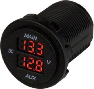 Voltímetro digital durite 0-534-05 doble (principal + auxiliar) 29 mm orificio tablero montable - Imagen 1 de 1
