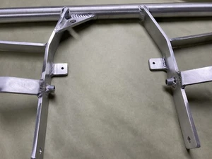 Yamaha Banshee Grab Bar Bumper Rack Brushed Aluminum Heavy Duty. - Picture 1 of 16