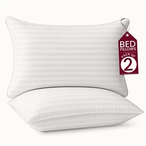 Almohadas de cama de algodón cepillado para dormir tamaño Queen King almohadas de felpa transpirables - Imagen 1 de 7