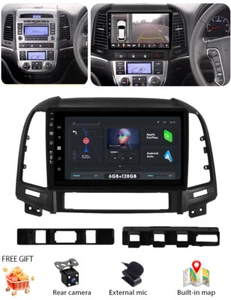 Radio estéreo Carplay 128G Android14 para Hyundai Santa Fe 2 2006-2012 GPS navegación por satélite - Imagen 1 de 24
