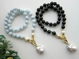 Large Keshi Pearl Pendant \ Necklace. Two in one. - Picture 1 of 38