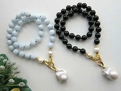 Large Keshi Pearl Pendant  Necklace. Two in one. - Image 1 of 4