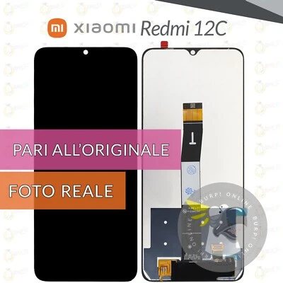 DISPLAY XIAOMI REDMI 12C 22126RN91Y SCHERMO LCD VETRO TOUCH PARI ORIGINALE