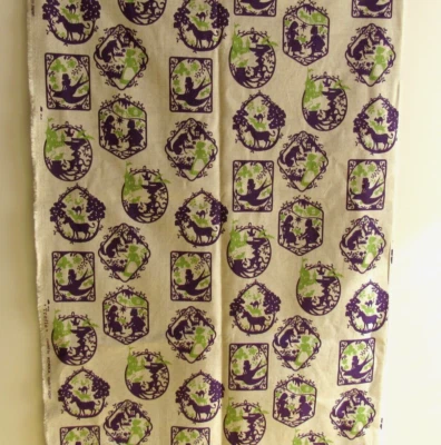 TREFLE By Kokka Fabric Yardage 2 yds Fairytale 44" w Japan Cotton/Linen fantasy - Image 1 of 4