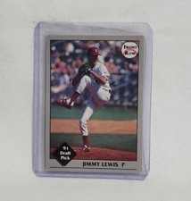 Jimmy Lewis 1991 Front Row Draft Picks Baseball Card #28 - Used - Collectible