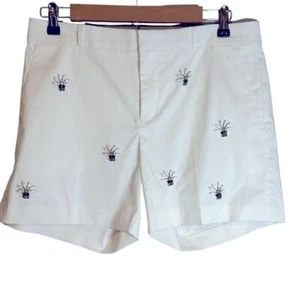Banana Republic Shorts weiß verziert mit Schmucksteinen neu mit Etikett Größe 6 #783644 - Bild 1 von 13