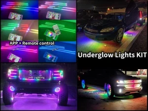 KIT de luces LED de 2 piezas de 4 pies + 2 piezas de 6,5 pies que fluyen para automóviles camiones - Imagen 1 de 18