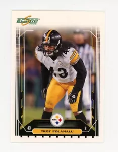 2006 Partitur TROY POLAMALU seltene BASIS FUSSBALLKARTE #218 Pittsburgh Steelers HOF - Bild 1 von 1