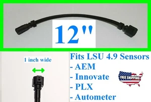 Arnés de extensión de sensor de O2 de combustible de aire 1 ft 12 pulgadas LSU 4,9 para Bosch AEM NTK - Imagen 1 de 1