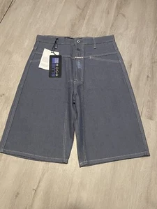 VTG Marithe Francois Girbaud Shorts Mens Kaki Denim Baggy Wide Leg Jeans Y2K - Picture 1 of 3