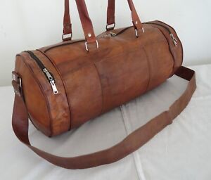 24 in Leather Duffle Bag Travel Luggage Handbags Holdalls Duffel Shoulder Bags