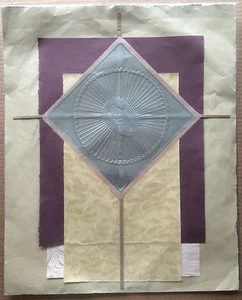 Vintage Christine Tarpey "Sun Kite" Signed Limited Edition Mixed Media Collage - Picture 1 of 10