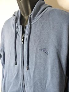 Neu Tommy Bahama Sunray Cove Pullover Herren mittelblau Hoodie mit durchgehendem Reißverschluss - Bild 1 von 12