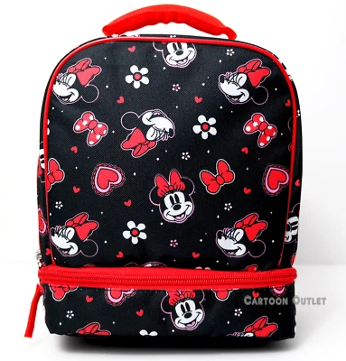Disney Minnie Mouse Bolsa de Almuerzo Escuela Viaje Snack Bolso Fiambrera Estampado Completo Foto 1 de 4