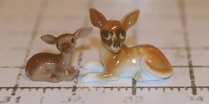 Hagen Renaker Miniatura Mini Cerámica Bebé Ciervo Manchado Cervatillo Acostado Estatuilla - Imagen 1 de 5