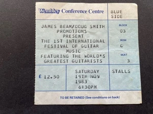 The First International Festival Of Guitar Music Ticket 1983 - Bild 1 von 1