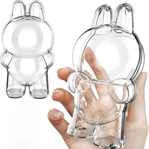 Case Clear Protective LABUBU Display Pop Mart The Monsters Plastic Cover Stand - Picture 1 of 4