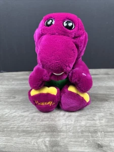 Vintage Dakin Barney the Purple Dinosaur Plush Hand Puppet 1992 Lyons 11" T23 - Picture 1 of 11