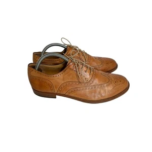 Barneys New York Flügelspitze braune Leder Oxford-Schuhe Herren Größe 9 - Bild 1 von 7