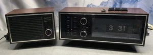 Longines Symphonette LCR 220 AM/FM Flip Alarm Clock W/ RARE Ext Speaker NO LITE - Picture 1 of 22